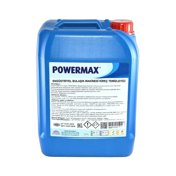 Powermax Endustriyel Bulaşık Makinesi Kireç Temizleyici 5 lt